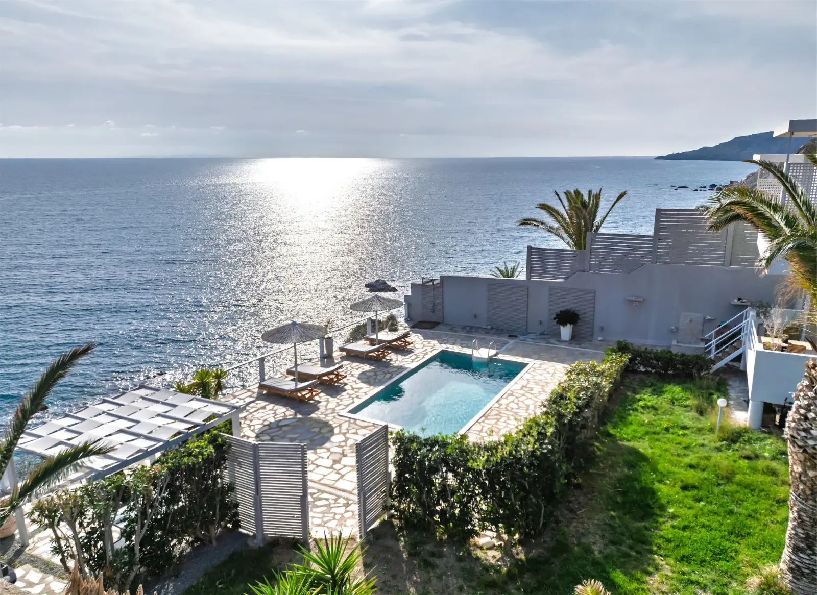 A villa above the coast road